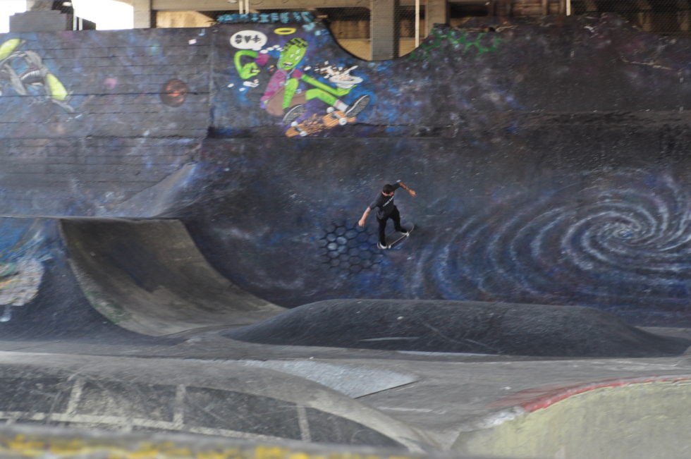 A skater at Burnside Skate Park