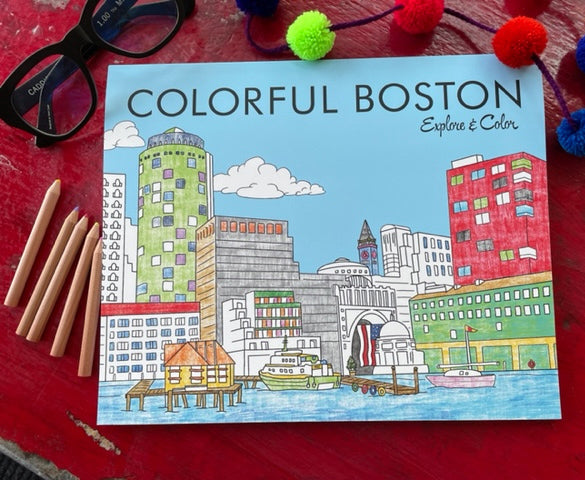 Colorful Boston- Explore and Color Travel Guide and Coloring book